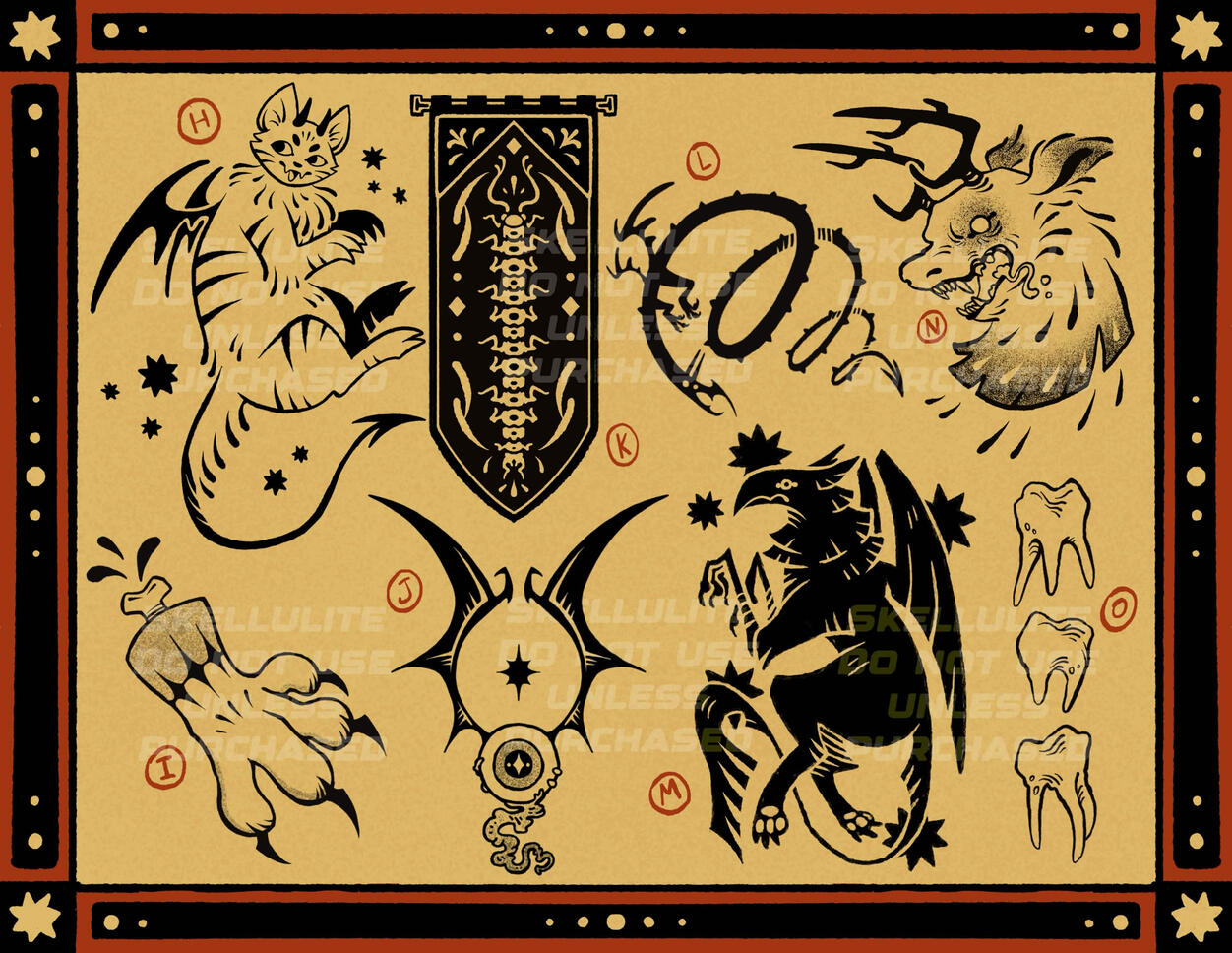 Tattoo Flash sheet