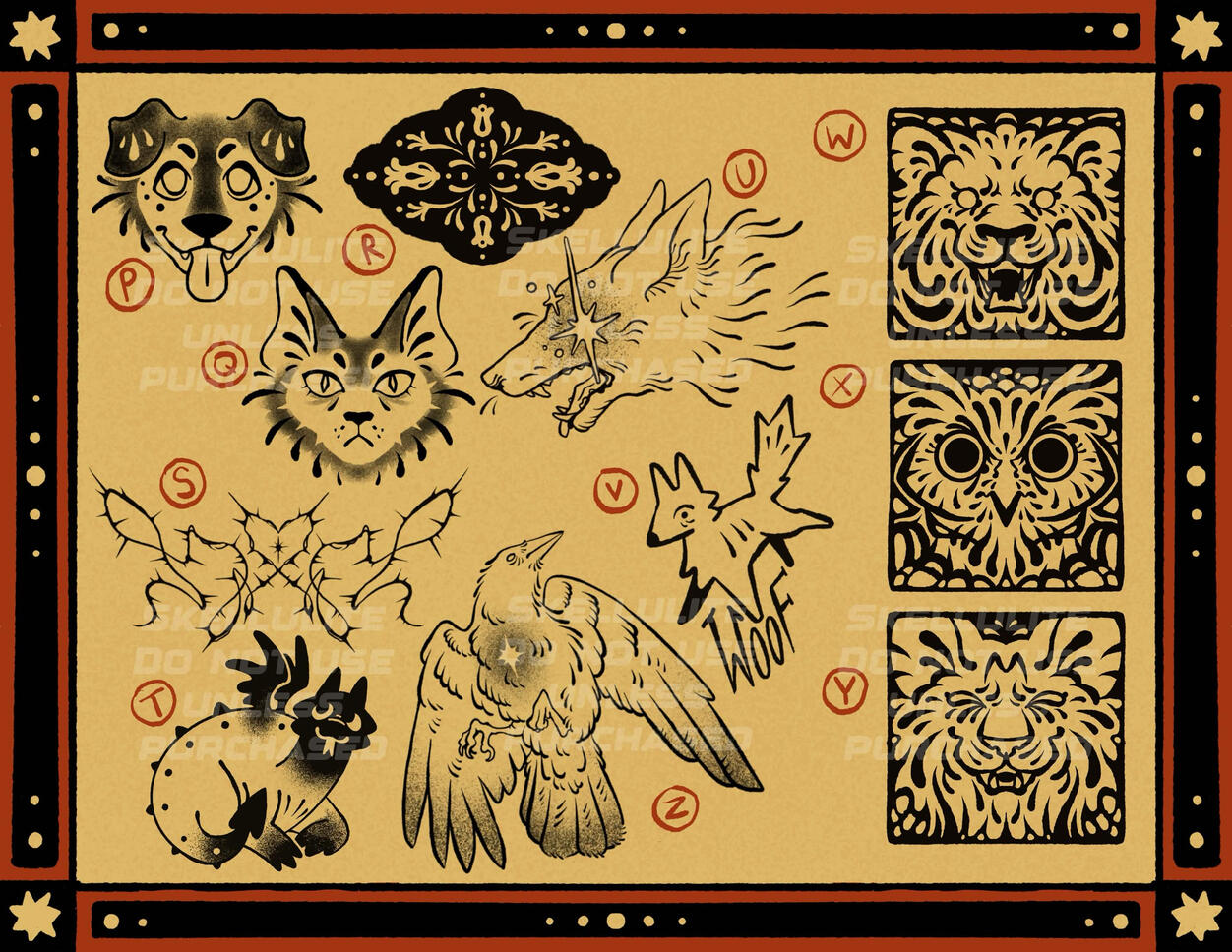 Tattoo Flash sheet